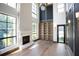 Spacious living room with fireplace and built-in shelving at 3305 W Beaumont St, Tampa, FL 33611