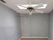 Empty bedroom with ceiling fan and skylight at 801 Manchester Woods Dr # 38, Sun City Center, FL 33573