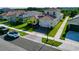 Aerial view of house and surrounding neighborhood at 32676 Tree Of Life Ave, Wesley Chapel, FL 33543