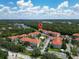 Aerial view of community, showing building location and surrounding landscape at 18001 Richmond Place Dr # 1122, Tampa, FL 33647