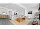 Bright and airy living room with open floor plan and fireplace at 20605 Preston Ln, Lutz, FL 33558