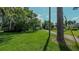 Quiet street lined with trees and residential homes at 20605 Preston Ln, Lutz, FL 33558