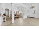 Bright dining room with a charming chandelier and a spacious layout at 19148 Dove Creek Dr, Tampa, FL 33647