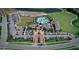 Aerial view of community amenities including pool and clubhouse at 3391 Hilltop Cir, Lakewood Ranch, FL 34211