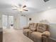 Versatile loft with ceiling fan, offering extra living space at 8491 Essington St, New Port Richey, FL 34654