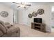 Cozy loft perfect for a home theater or secondary living space at 8491 Essington St, New Port Richey, FL 34654