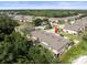 Aerial view showing the location of a specific townhome unit within the community at 8491 Essington St, New Port Richey, FL 34654