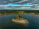 Wide shot of waterfront island and surrounding areas at 1725 Gulf Rd, Tarpon Springs, FL 34689