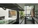 Contemporary kitchen with sleek countertops and a view of a private patio at 1725 Gulf Rd, Tarpon Springs, FL 34689