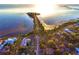 Aerial view of waterfront property near a peninsula at 1725 Gulf Rd, Tarpon Springs, FL 34689