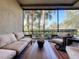 Peaceful screened lanai with outdoor seating and scenic view at 13506 Messina Loop # 105, Bradenton, FL 34211