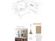 Detailed kitchen plan featuring an island, wood accents, and glass shelving at 320 W Park Ave, Tampa, FL 33602
