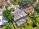 House with pool and screened patio; backyard view at 7127 Otter Creek Dr, New Port Richey, FL 34655