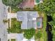 Top-down view of the house and pool at 7127 Otter Creek Dr, New Port Richey, FL 34655