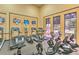 Well-equipped gym with treadmills, ellipticals, stationary bikes, and mounted TVs at 2309 Mooney. Pl, Sun City Center, FL 33573