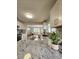 Well-lit kitchen with granite countertops, stainless steel appliances, and open view to the living room at 3763 Dartmouth N Ave, St Petersburg, FL 33713