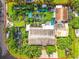 Aerial view of property, showing home, landscaping, and boundaries at 4300 41St N St, St Petersburg, FL 33714