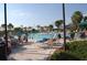 Large community pool with plenty of seating at 2447 Nantucket Harbor Loop # 112, Sun City Center, FL 33573