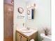 Clean bathroom with a vanity, mirror, and toilet at 35801 Verda Dr, Zephyrhills, FL 33541