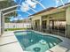 Inviting screened pool with floats at 2816 Rolling Acres Pl, Valrico, FL 33596