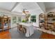 Bright dining area with hardwood floors and ceiling fan at 29249 Wilpayne Rd, Brooksville, FL 34602