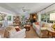 Bright living room with hardwood floors and fireplace at 29249 Wilpayne Rd, Brooksville, FL 34602