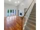 Spacious living area with hardwood floors and fireplace at 18122 Sugar Brooke Dr, Tampa, FL 33647