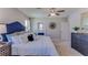 Bright and airy main bedroom with a comfortable king-size bed at 3447 Hilltop Cir, Lakewood Ranch, FL 34211