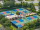Well-maintained pickleball courts with ample seating at 5243 Esplanade Blvd, Bradenton, FL 34211