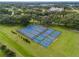 Aerial view of tennis and pickleball courts at 36731 Tara Ave, Zephyrhills, FL 33542