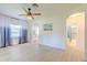 Bright living room with hardwood floors and view into kitchen at 2502 53Rd S St, Gulfport, FL 33707