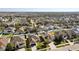 Aerial view of a residential neighborhood with various house styles at 7720 Rathdown Ln, Wesley Chapel, FL 33545