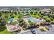 Aerial view of community pool and surrounding area at 6843 Runner Oak Dr, Wesley Chapel, FL 33545