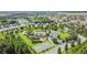 Aerial view showing the community pool and surrounding area at 6843 Runner Oak Dr, Wesley Chapel, FL 33545