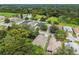 Aerial view of a residential neighborhood showcasing houses and lush green surroundings at 6439 Taylor Ct, New Port Richey, FL 34653