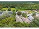 Aerial view showing the house's location in a residential neighborhood at 6439 Taylor Ct, New Port Richey, FL 34653