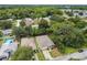 Aerial view of the house nestled amongst lush greenery at 6439 Taylor Ct, New Port Richey, FL 34653