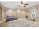 Comfortable living room with recessed lighting, ceiling fan, and stylish area rug at 1109 Belcher Rd, Palm Harbor, FL 34683