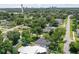 Aerial view of a house and neighborhood, showcasing surrounding homes and landscape at 301 N Glen Ave, Tampa, FL 33609