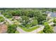 Aerial view of a house on a tree-lined street in a residential neighborhood at 301 N Glen Ave, Tampa, FL 33609