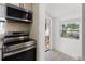 Kitchen with stainless steel appliances and built-in microwave at 609 N Osceola Ave, Clearwater, FL 33755