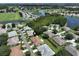 Aerial view showing home's location in a golf course community at 736 Mccallister Ave, Sun City Center, FL 33573