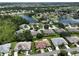 Community overview featuring houses, landscaping, and lakes at 736 Mccallister Ave, Sun City Center, FL 33573