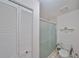 Bathroom with shower, toilet and linen closet at 736 Mccallister Ave, Sun City Center, FL 33573