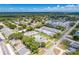 Aerial view of the community, highlighting the pool and building at 1655 S Highland Ave # E223, Clearwater, FL 33756