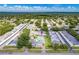 Wide aerial view showing the community and the subject property location at 1655 S Highland Ave # E223, Clearwater, FL 33756
