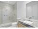 Bathroom with walk-in shower and marble vanity top at 2912 W Santiago St # 2104, Tampa, FL 33629