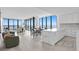 Modern kitchen with white cabinets and marble countertops at 2912 W Santiago St # 2104, Tampa, FL 33629
