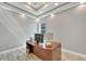 Spacious home office featuring wood desk and recessed lighting at 567 Bimini Bay Blvd, Apollo Beach, FL 33572