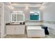 Modern bathroom with soaking tub and sleek vanity at 567 Bimini Bay Blvd, Apollo Beach, FL 33572